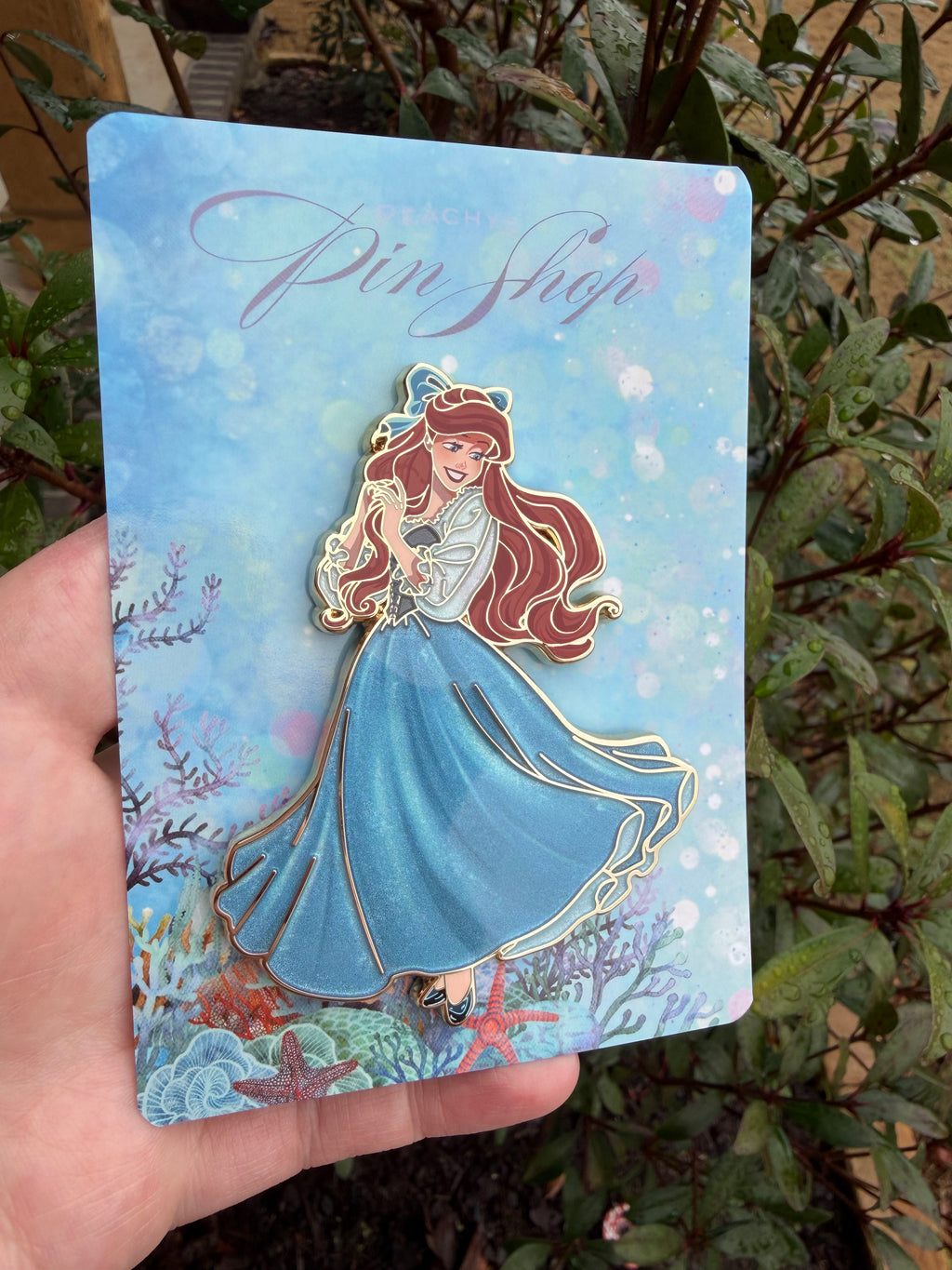 Ariel Blue Dress Pin