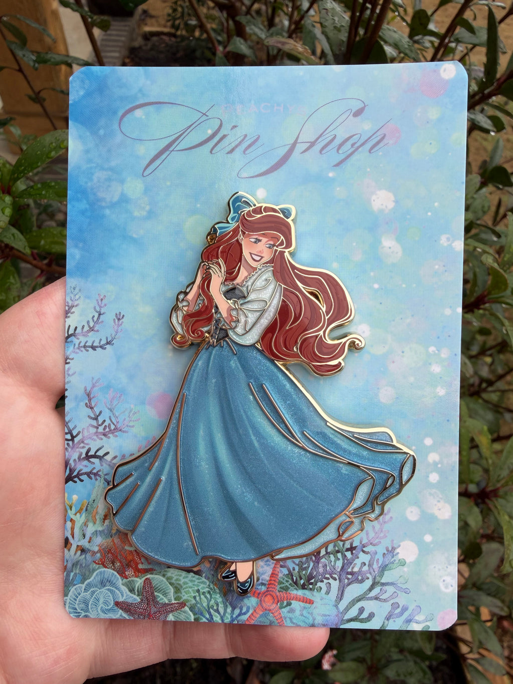Ariel Blue Dress Pin