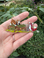 Friends Forever Tod & Copper Pin