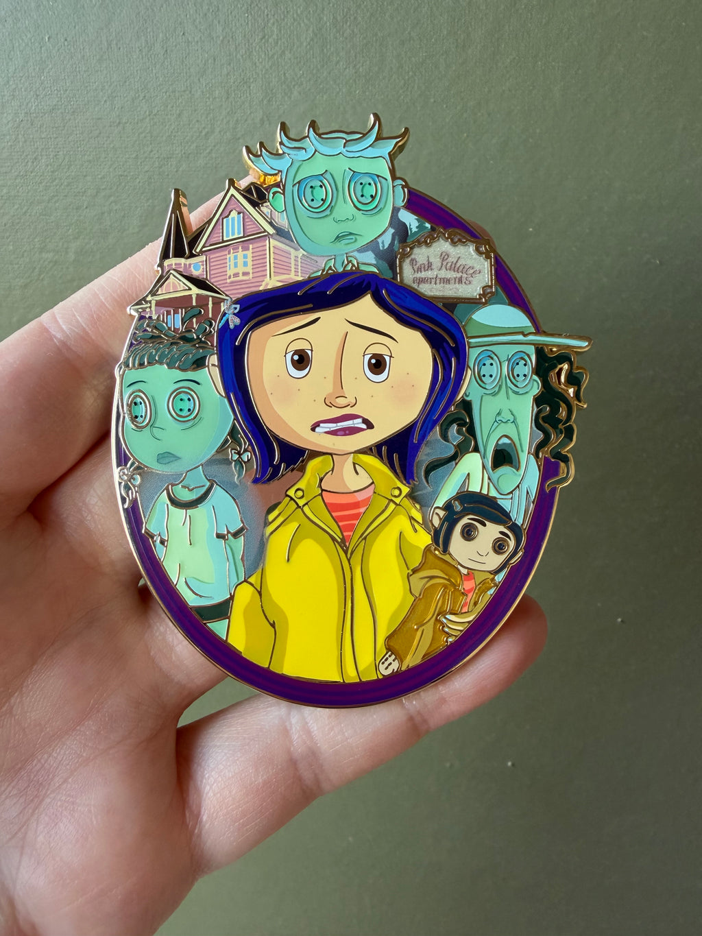 Welcome to the Pink Palace Coraline Pin