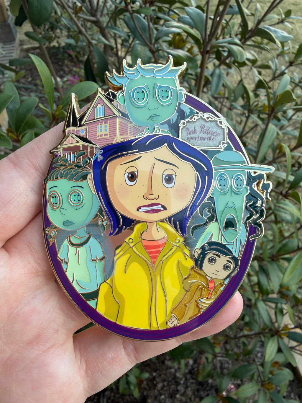 Welcome to the Pink Palace Coraline Pin