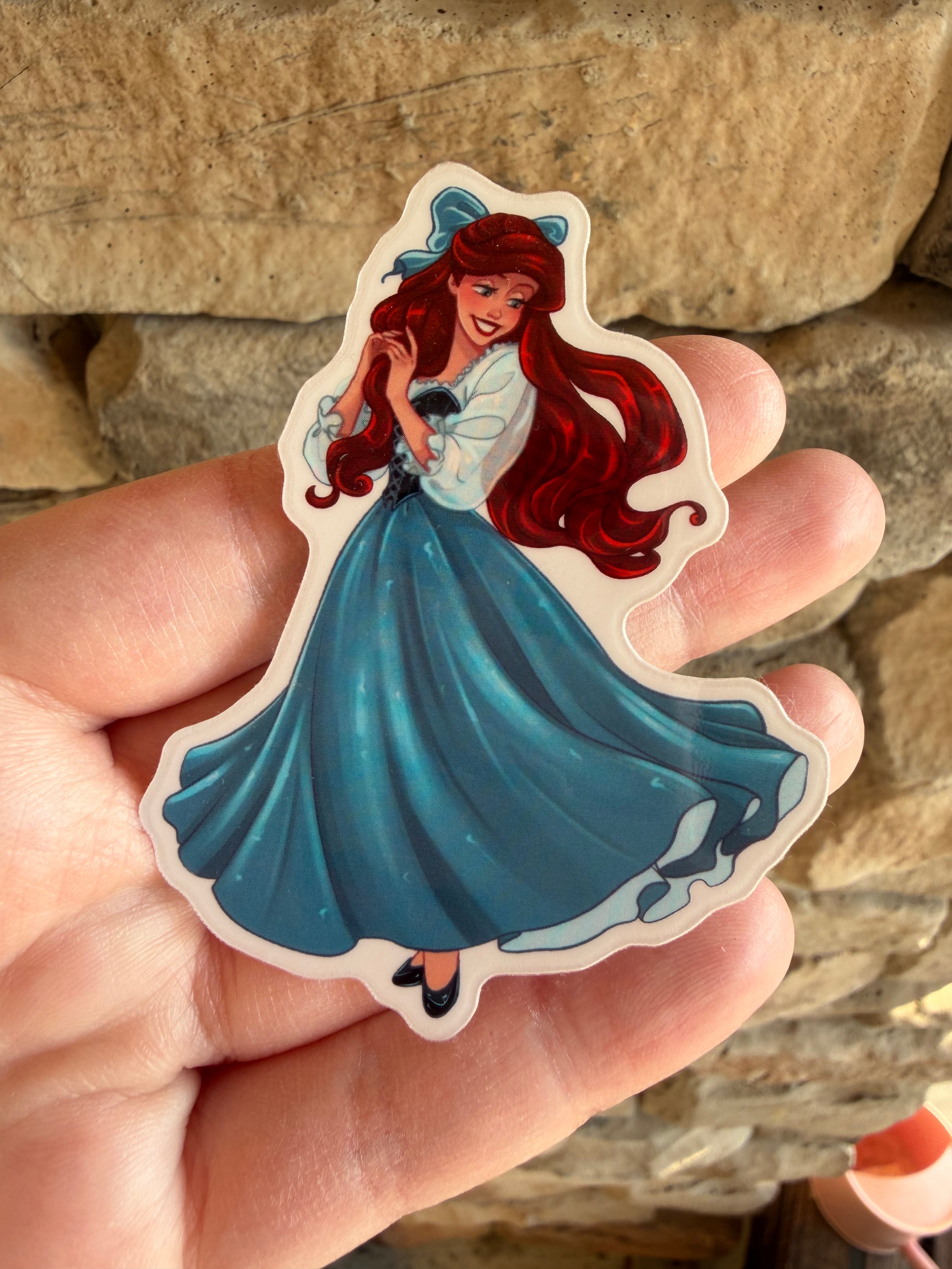 Blue dress Ariel sticker