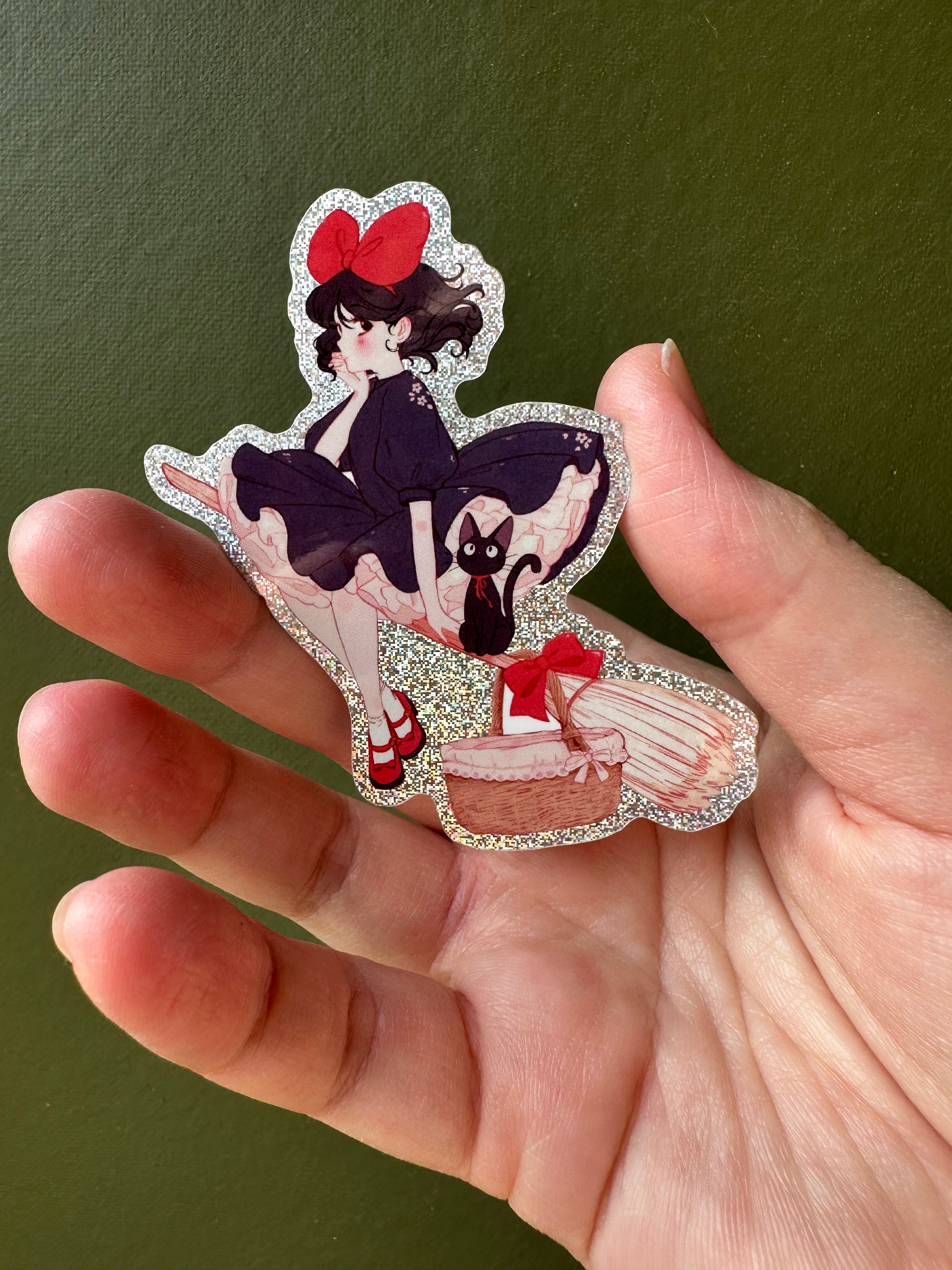 Kiki on broom sticker