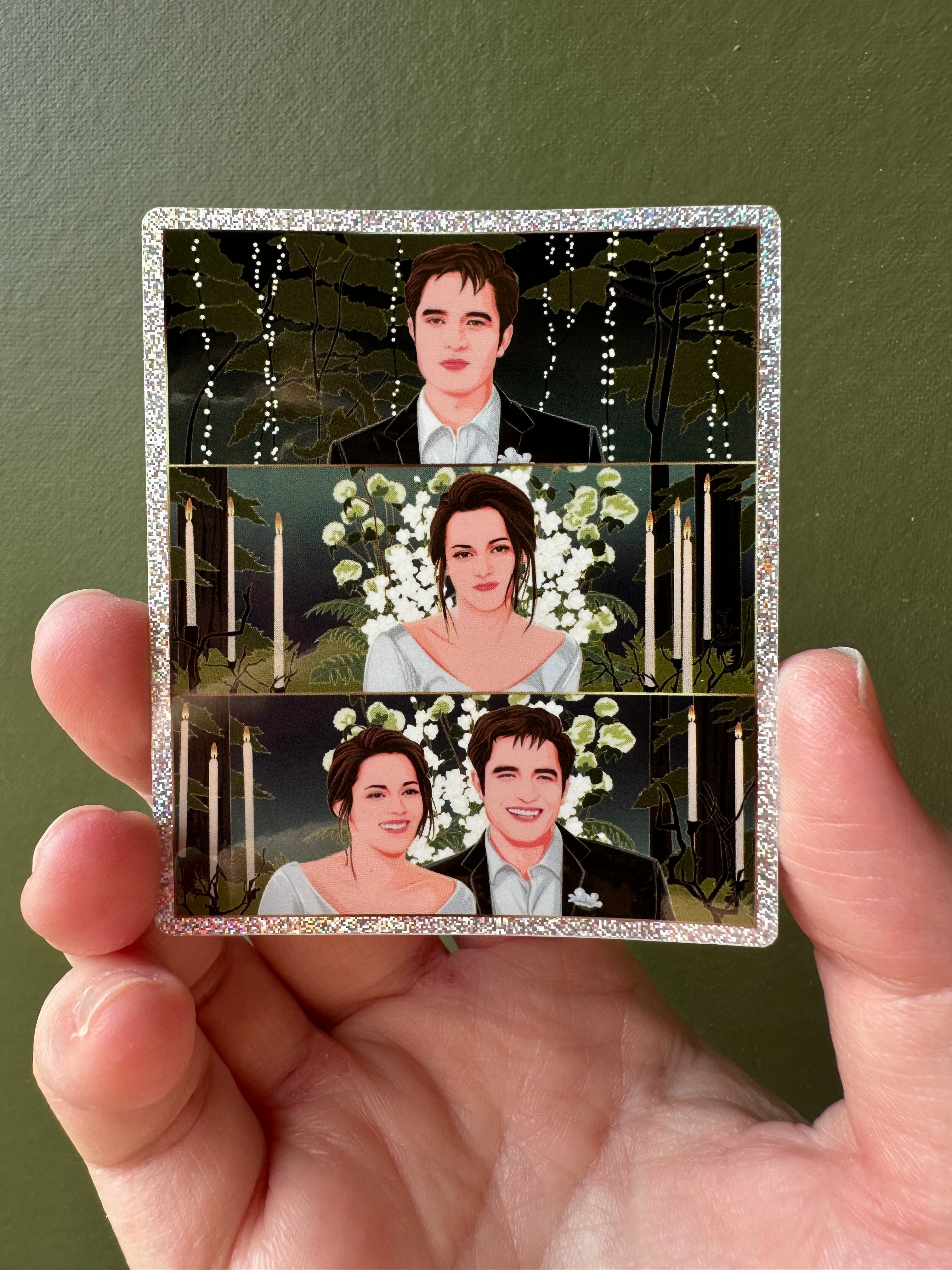 Twilight wedding toast sticker