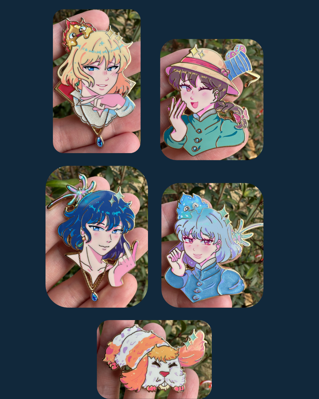 Howls moving castle 5 pin set wave 1