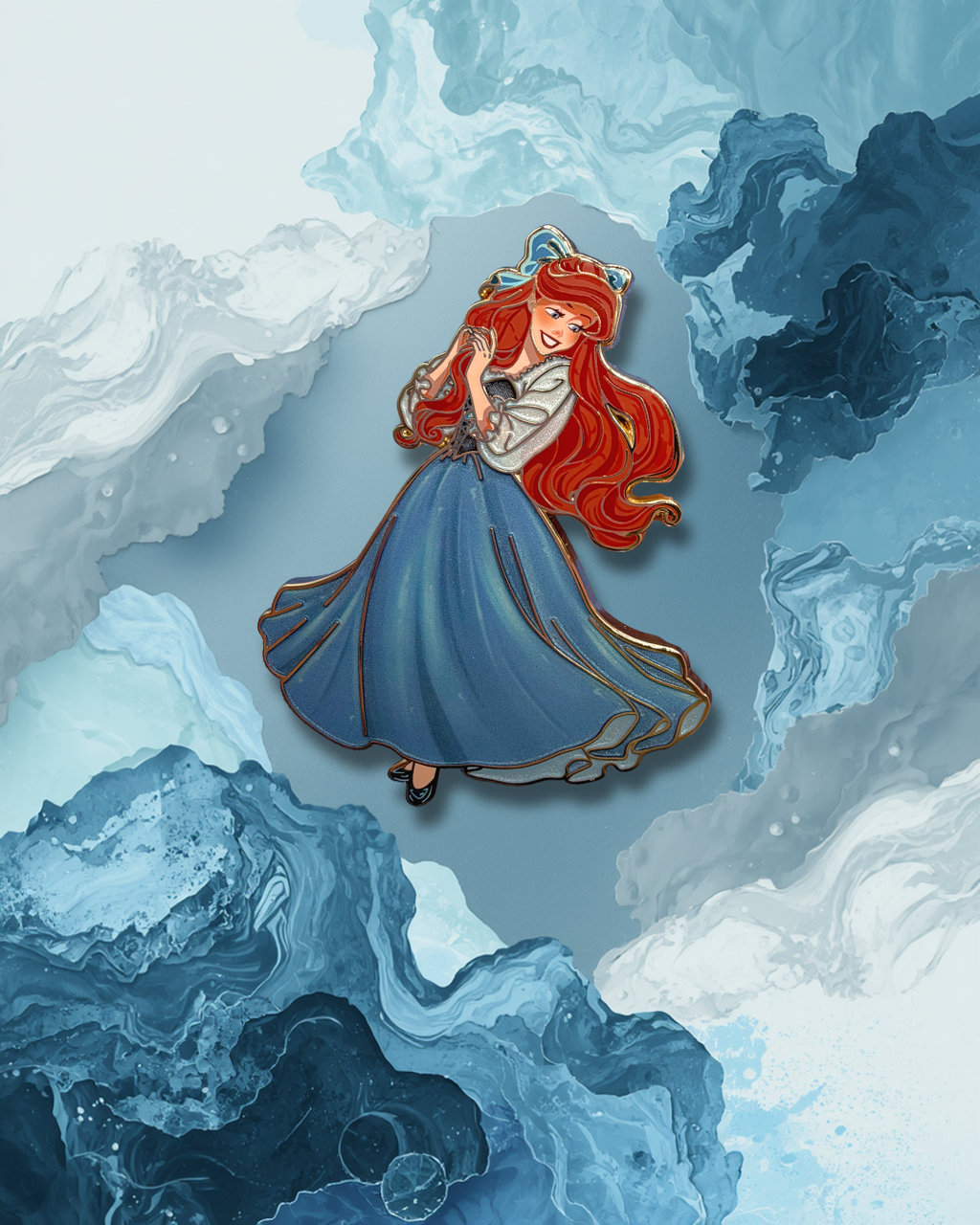 Ariel Blue Dress Pin