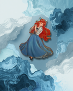 Ariel Blue Dress Pin