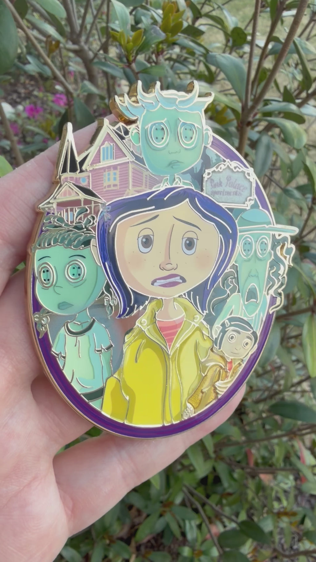 Welcome to the Pink Palace Coraline Pin
