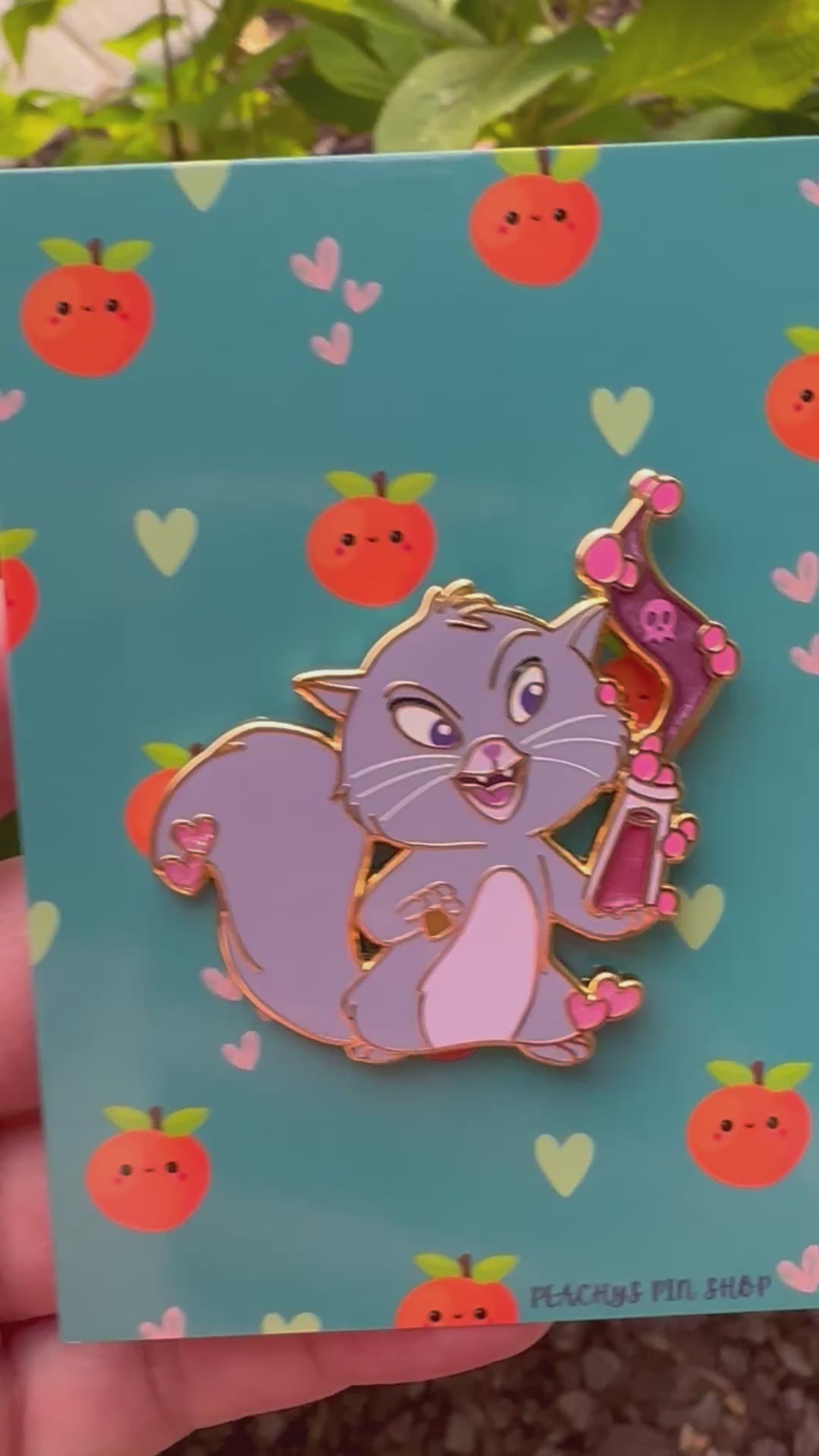 Yzma Cat with potion bottle pin A Grade